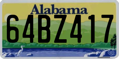 AL license plate 64BZ417