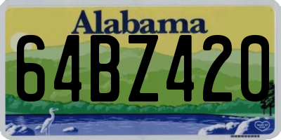 AL license plate 64BZ420