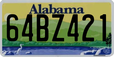 AL license plate 64BZ421