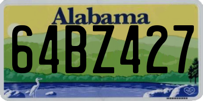 AL license plate 64BZ427