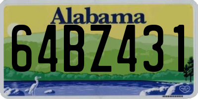 AL license plate 64BZ431