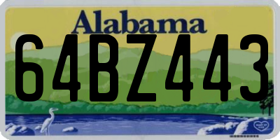 AL license plate 64BZ443