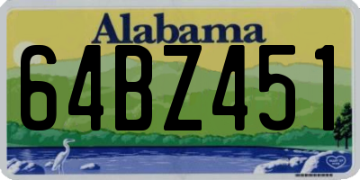 AL license plate 64BZ451