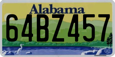 AL license plate 64BZ457