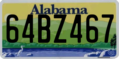 AL license plate 64BZ467