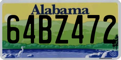 AL license plate 64BZ472