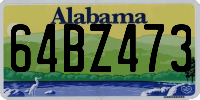 AL license plate 64BZ473