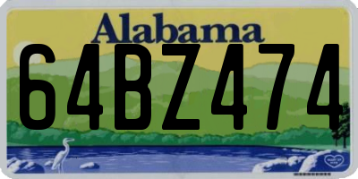 AL license plate 64BZ474
