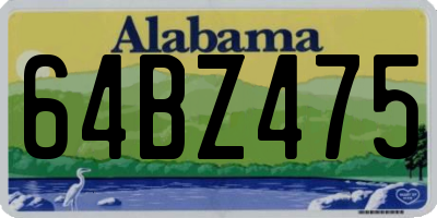 AL license plate 64BZ475