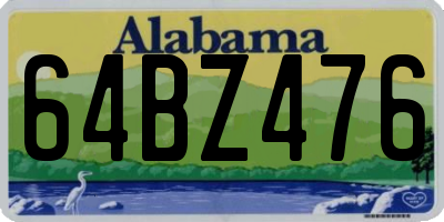 AL license plate 64BZ476
