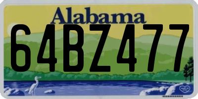AL license plate 64BZ477
