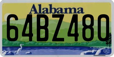 AL license plate 64BZ480