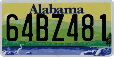 AL license plate 64BZ481