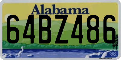 AL license plate 64BZ486