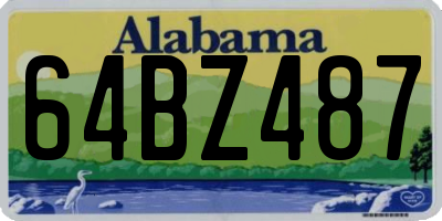 AL license plate 64BZ487