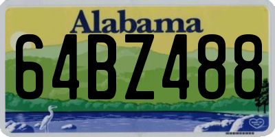 AL license plate 64BZ488