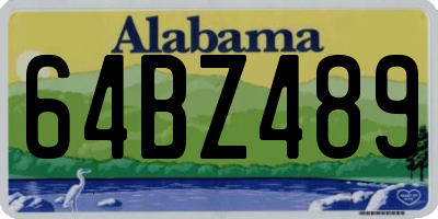 AL license plate 64BZ489