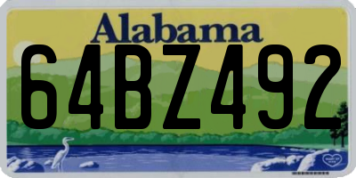 AL license plate 64BZ492