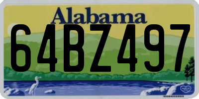 AL license plate 64BZ497