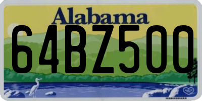 AL license plate 64BZ500
