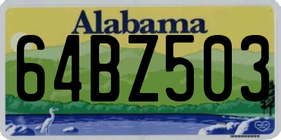 AL license plate 64BZ503
