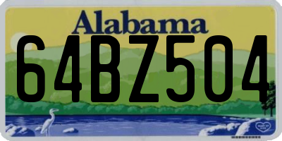 AL license plate 64BZ504