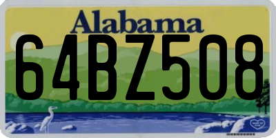 AL license plate 64BZ508