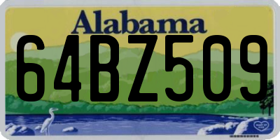 AL license plate 64BZ509