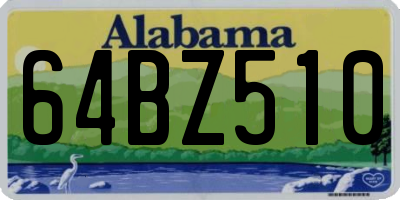 AL license plate 64BZ510