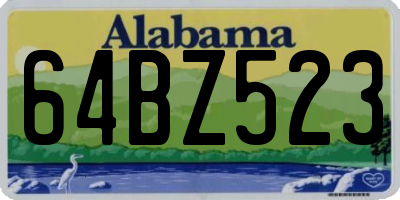 AL license plate 64BZ523