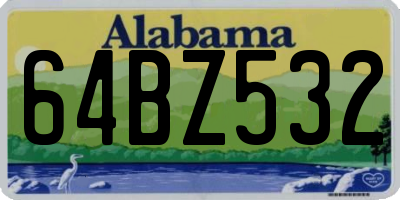 AL license plate 64BZ532
