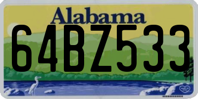 AL license plate 64BZ533