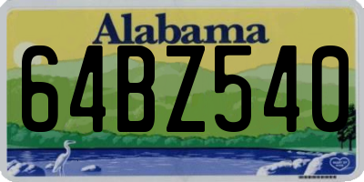 AL license plate 64BZ540