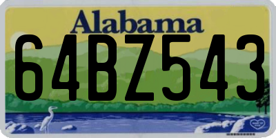 AL license plate 64BZ543