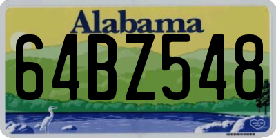 AL license plate 64BZ548