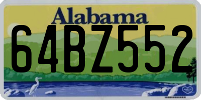 AL license plate 64BZ552