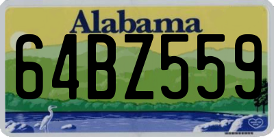 AL license plate 64BZ559