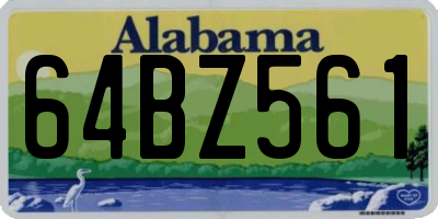 AL license plate 64BZ561