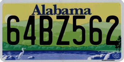 AL license plate 64BZ562