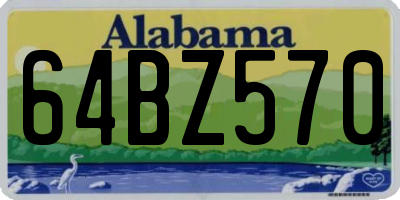 AL license plate 64BZ570