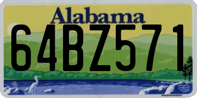 AL license plate 64BZ571