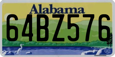 AL license plate 64BZ576
