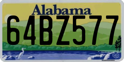 AL license plate 64BZ577