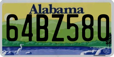 AL license plate 64BZ580