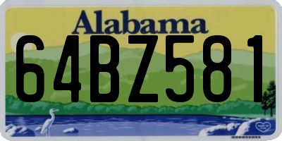 AL license plate 64BZ581
