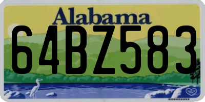AL license plate 64BZ583