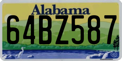 AL license plate 64BZ587