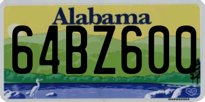AL license plate 64BZ600