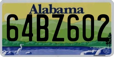 AL license plate 64BZ602