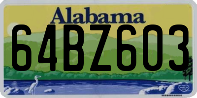 AL license plate 64BZ603